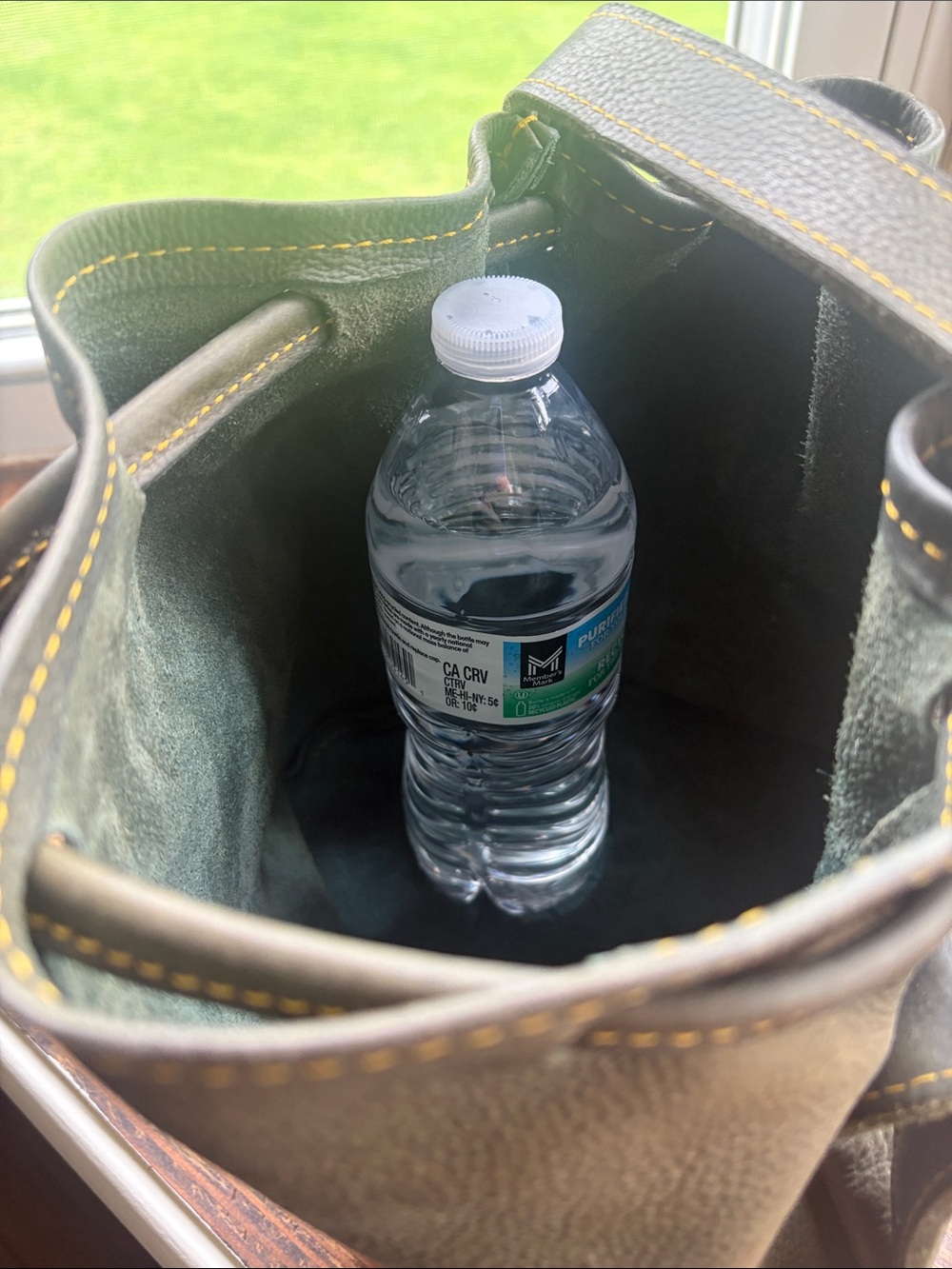KMM and Co Blue Green Leather Bucket Bag - Women - Picture 9 of 11